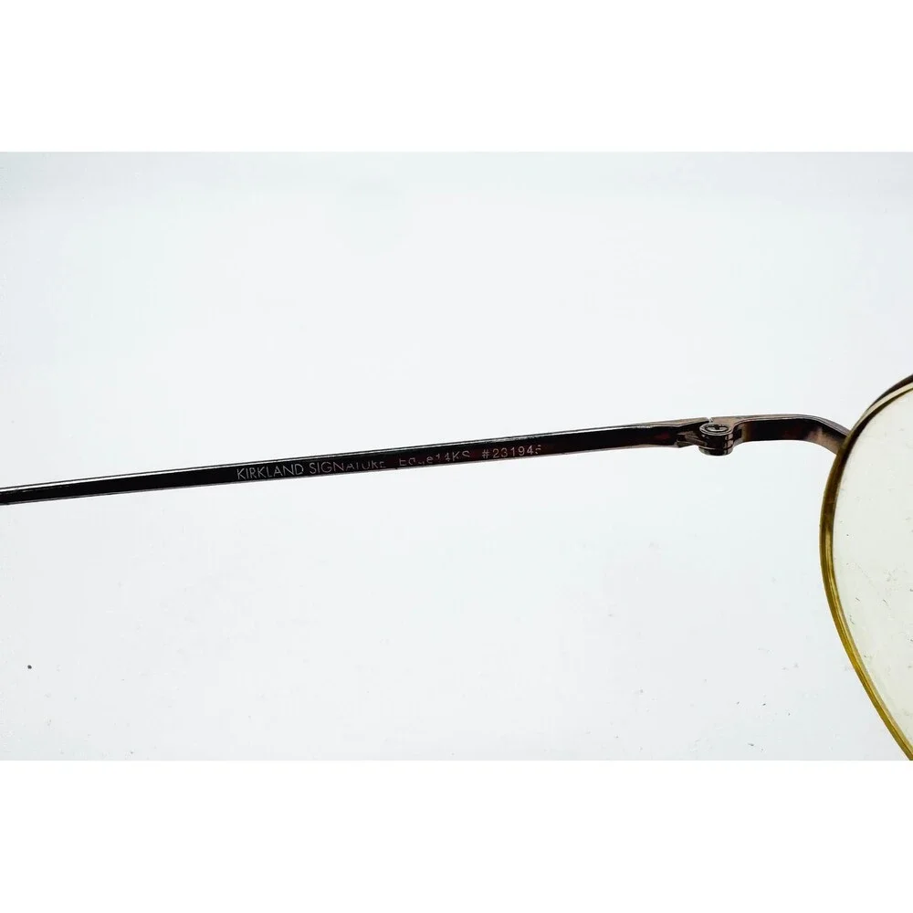 Kirkland Signature Eyeglasses Unisex Taupe Oval Half Rim 48/20/140